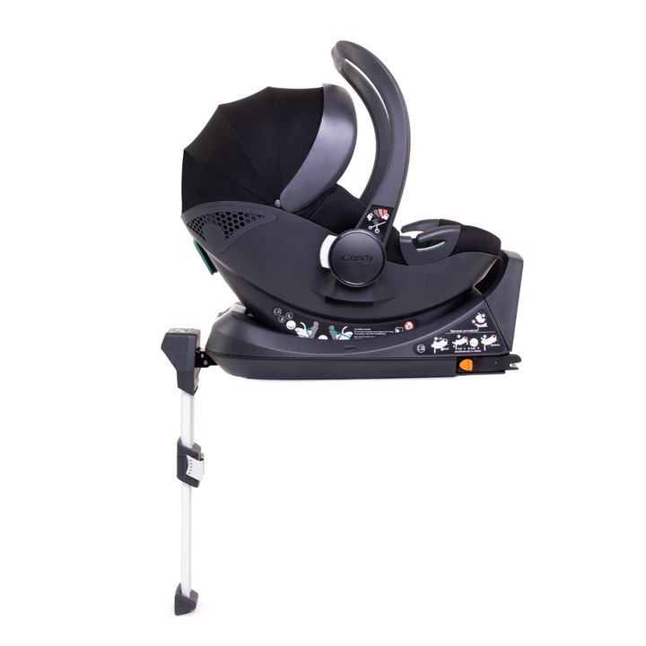 iCandy Peach 7 Pushchair and Carrycot - Complete Car Seat Bundle - Black Edition