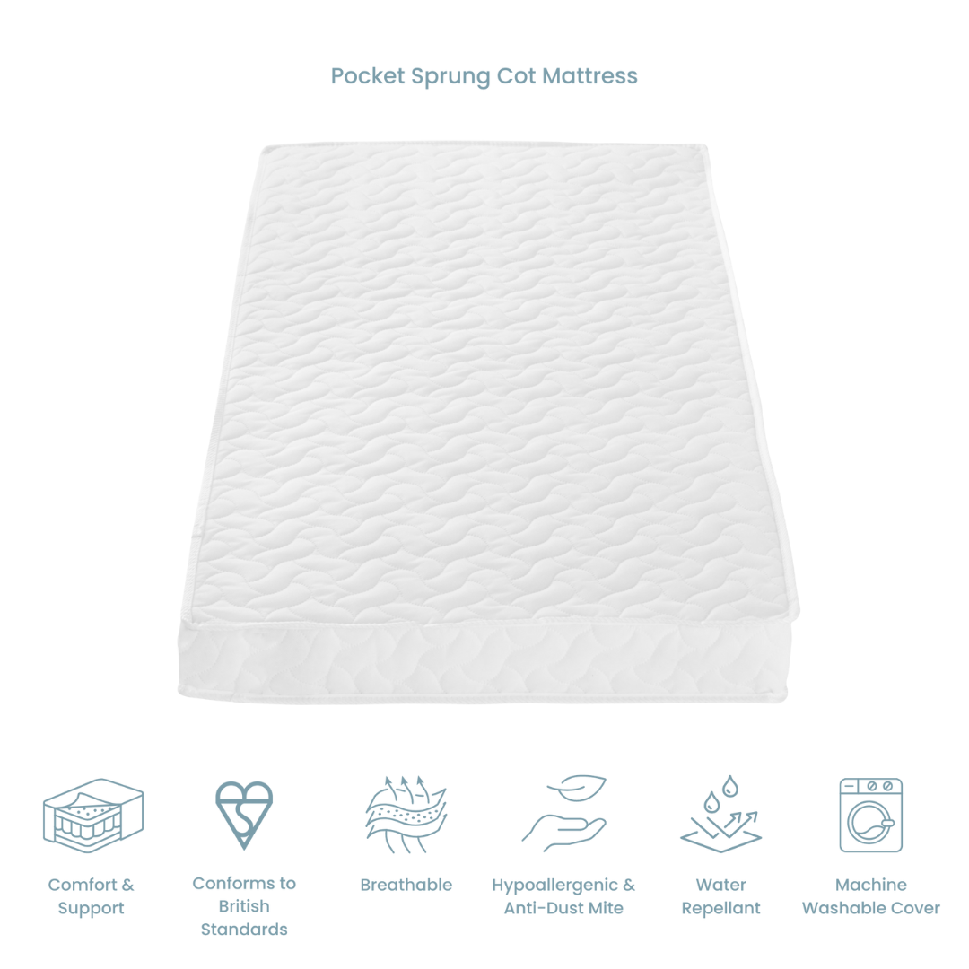 Tutti Bambini Pocket Sprung Cot Mattress - 120 x 60cm