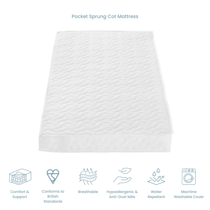 Tutti Bambini Pocket Sprung Cot Mattress - 120 x 60cm