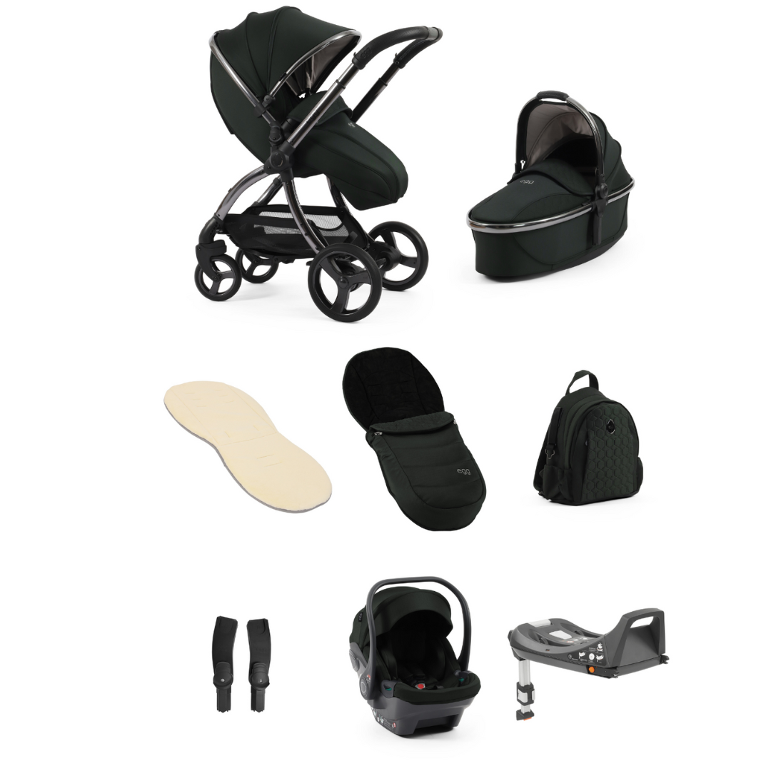 egg3® Stroller Luxury Bundle  - Black Olive