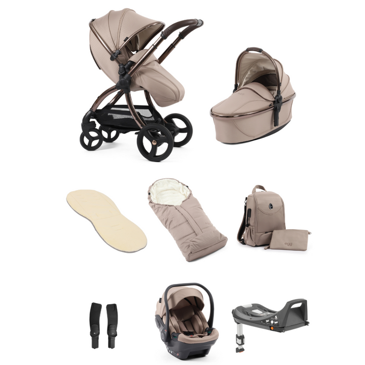 egg3® Stroller Special Edition Luxury Bundle  - Houndstooth Almond