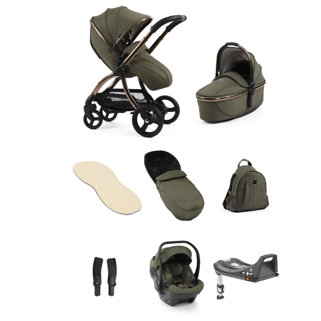 egg3® Stroller Luxury Bundle  - Hunter Green