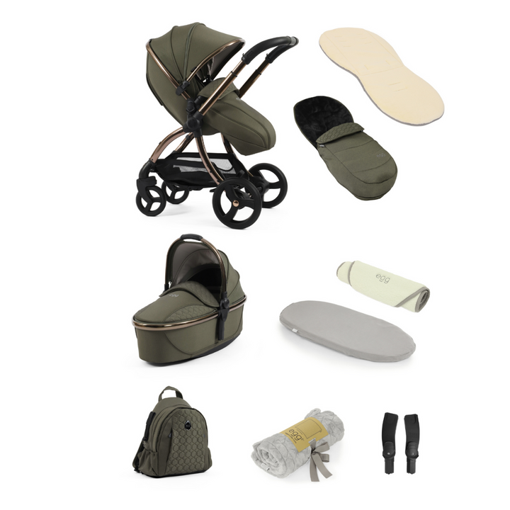 egg3® Stroller Luxury Bundle  - Hunter Green