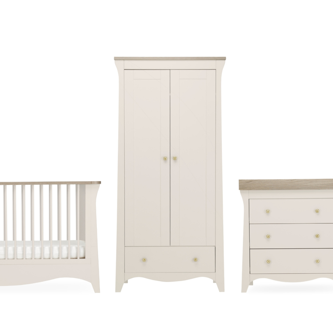 CuddleCo Clara 3-piece Nursery Furniture Set - Cashmere/Ash