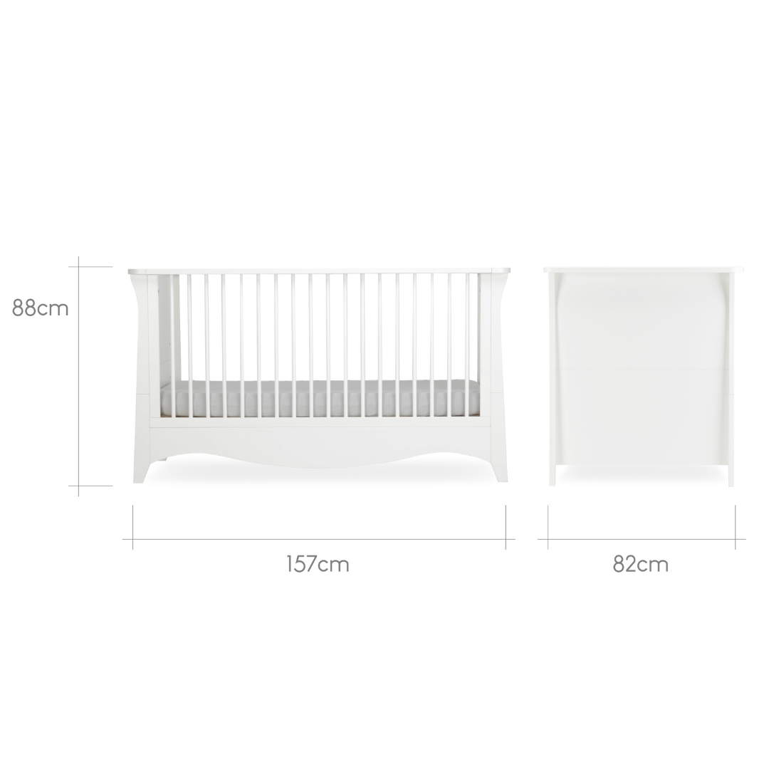 CuddleCo Clara 2-piece Nursery Furniture Set - White