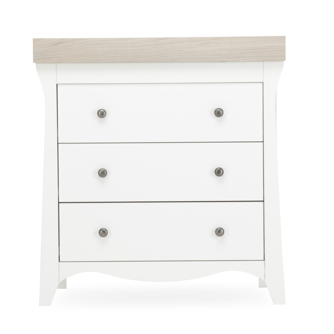 CuddleCo Clara 2-piece Nursery Furniture Set - White/Ash