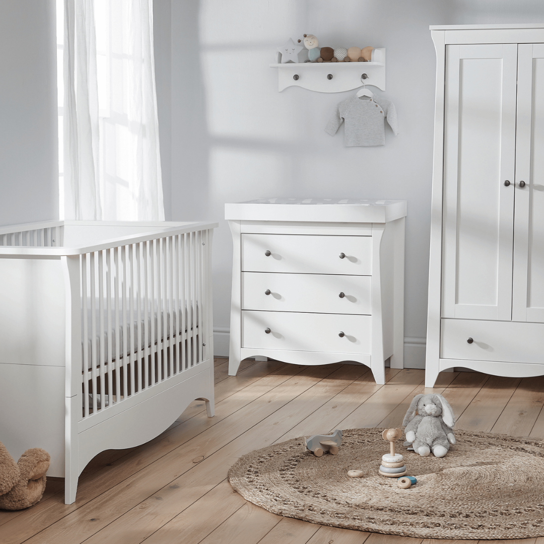 CuddleCo Clara 2-piece Nursery Furniture Set - White