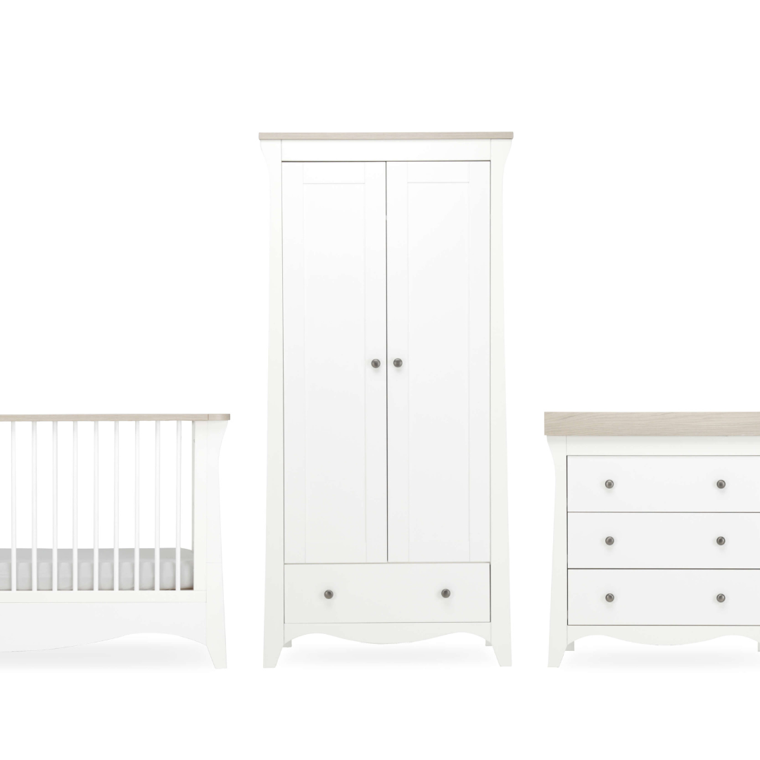 CuddleCo Clara 3-piece Nursery Furniture Set - Cashmere/Ash