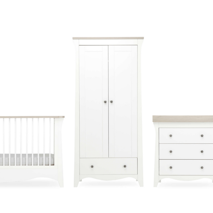 CuddleCo Clara 3-piece Nursery Furniture Set - Cashmere/Ash