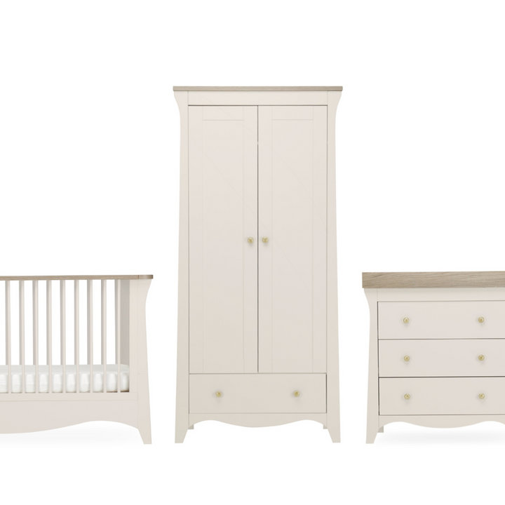 CuddleCo Clara 3-piece Nursery Furniture Set - Cashmere/Ash