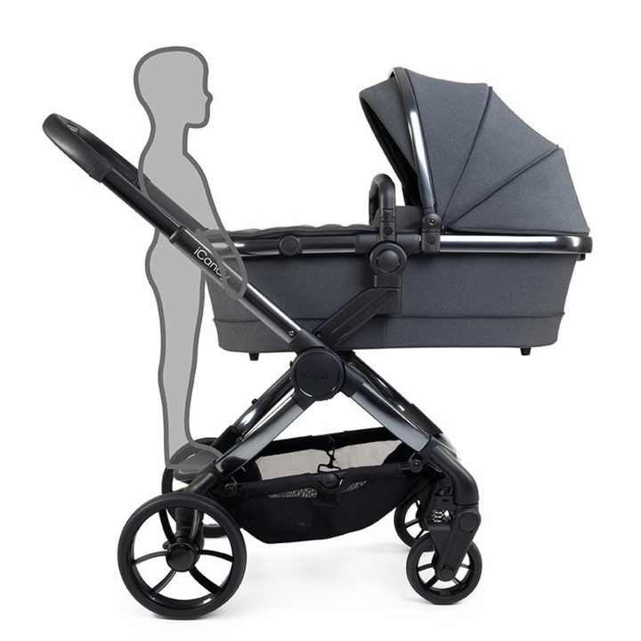 iCandy Peach 7 Pushchair and Carrycot - Complete Bundle - Phantom | Dark Grey