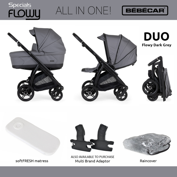 Bebecar Flowy Duo - Dark Grey