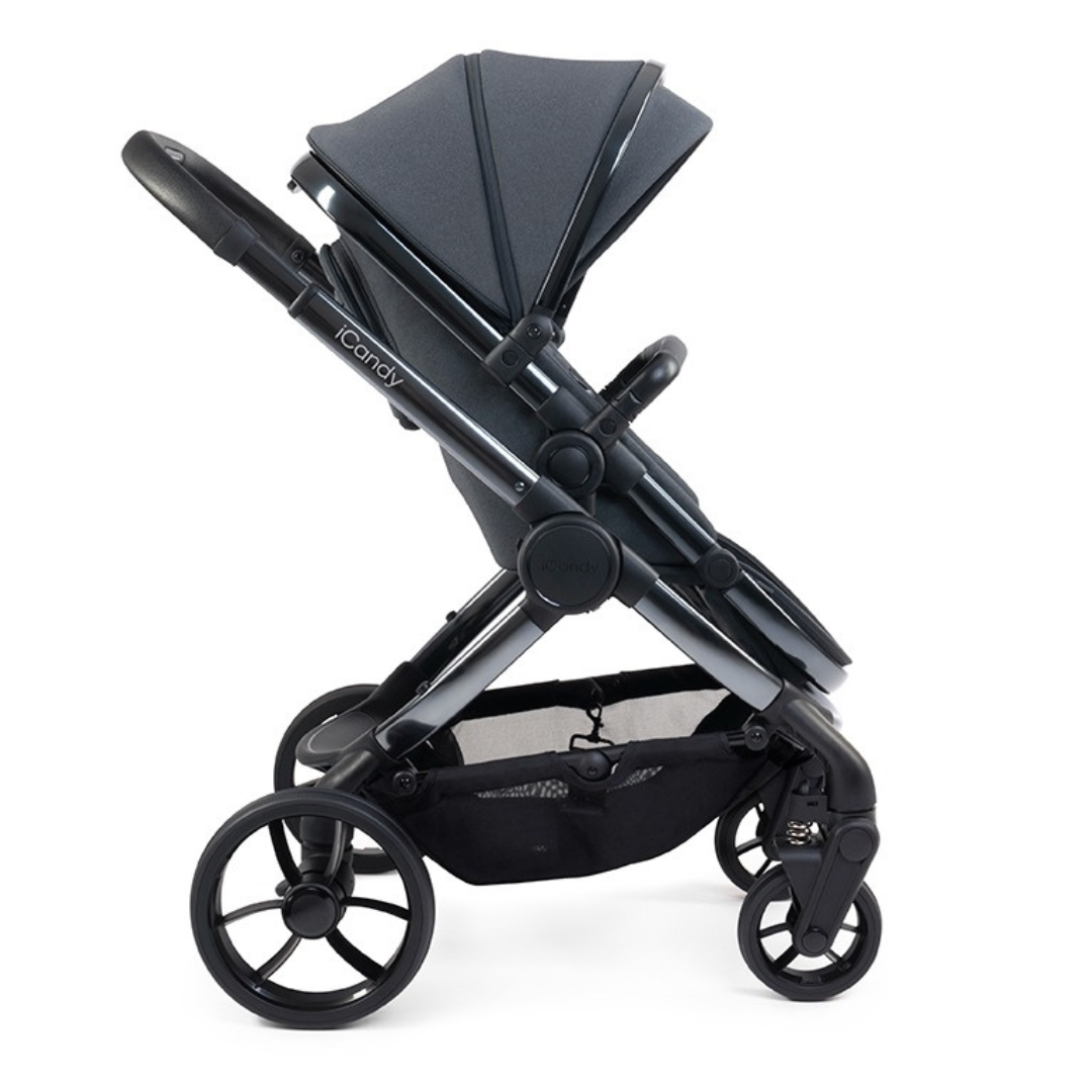 iCandy Peach 7 Pushchair and Carrycot - Complete Bundle - Phantom | Dark Grey