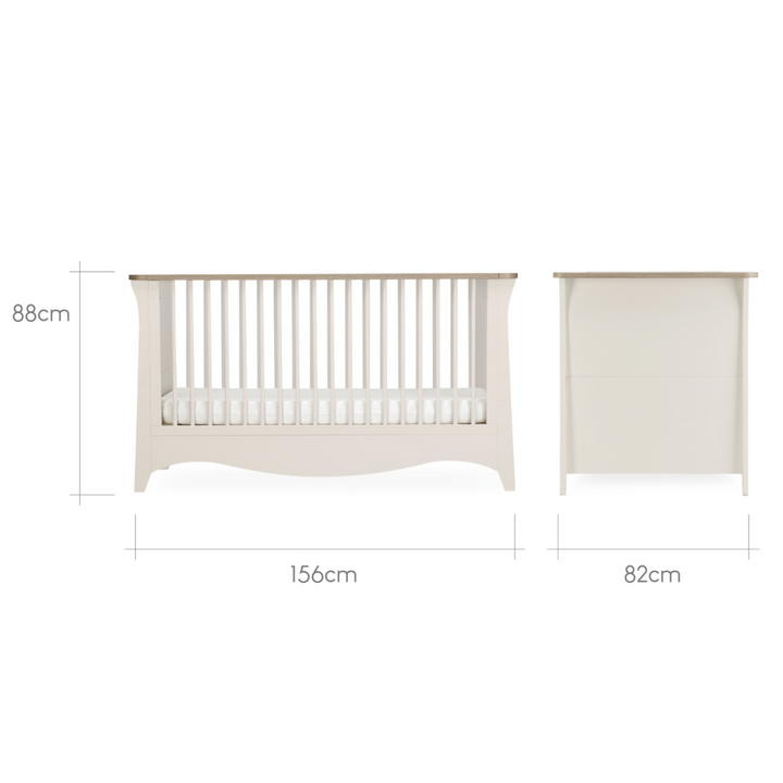 CuddleCo Clara 2-piece Nursery Furniture Set Cashmere/Ash