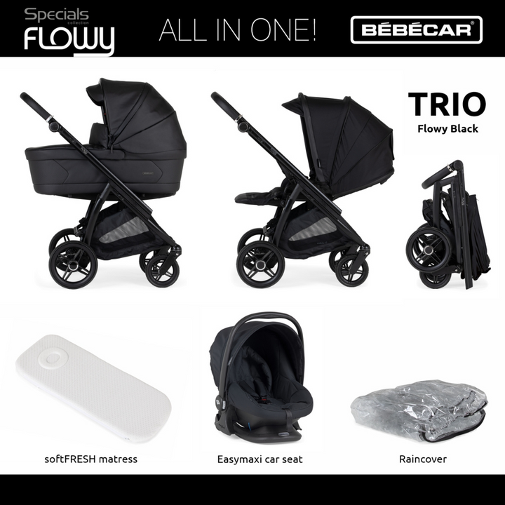 Bebecar Flowy Trio - Black