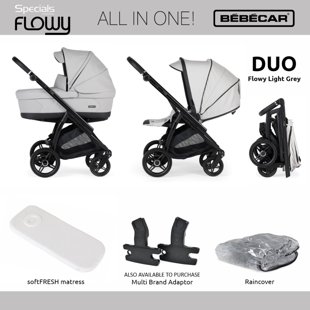 Bebecar Flowy Duo - Light Grey