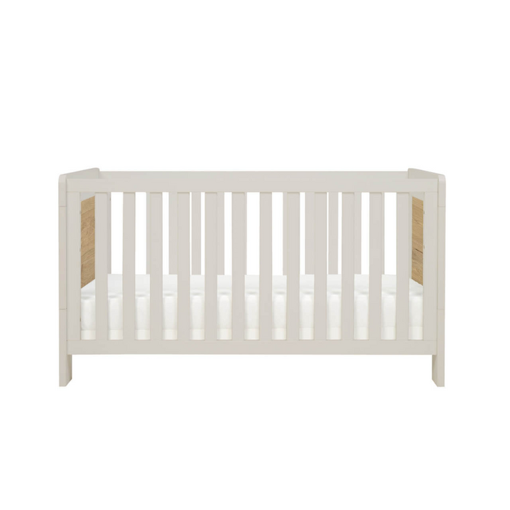 Tutti Bambini Alba Cot Bed - White Sand & Distressed Oak