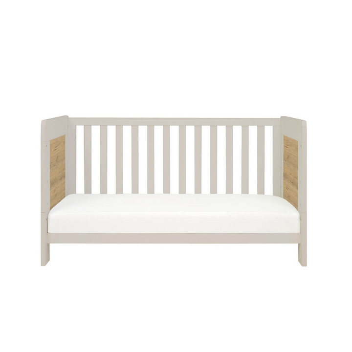 Tutti Bambini Alba Cot Bed - White Sand & Distressed Oak