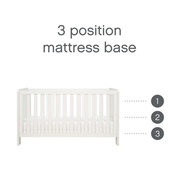 Tutti Bambini Alba Mini Cot Bed - White