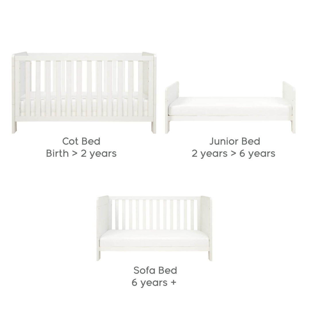 Tutti Bambini Alba Mini Cot Bed - White