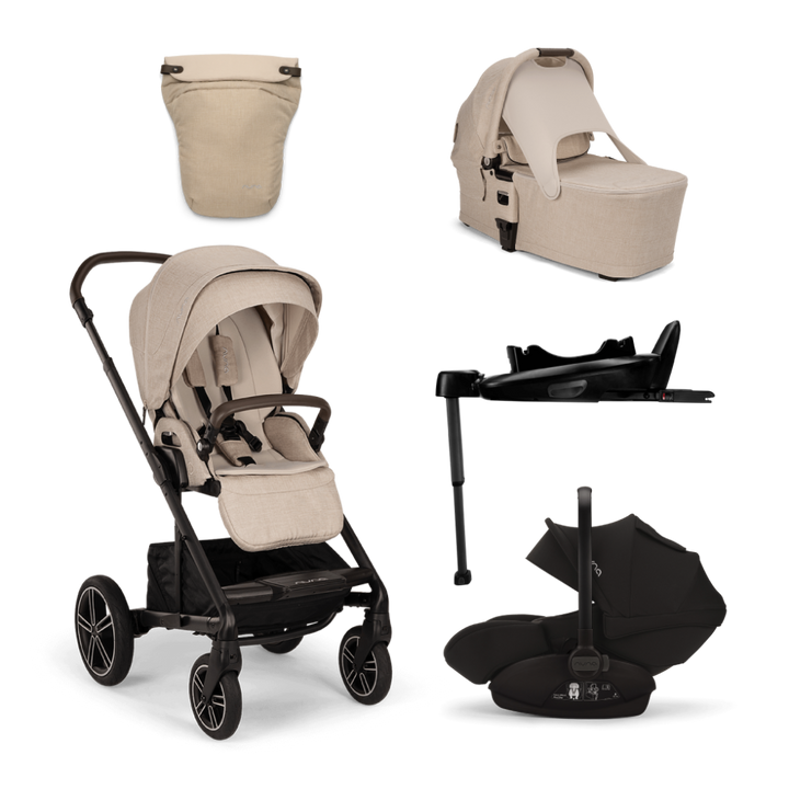 Nuna MIXX Next & ARRA Next Travel System Bundle - Biscotti