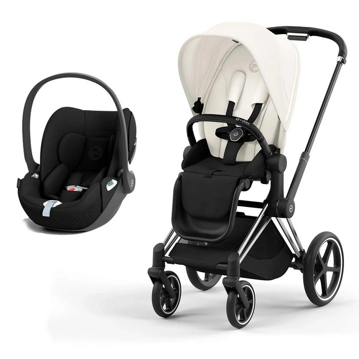 CYBEX Priam Cloud T Travel System - Off White