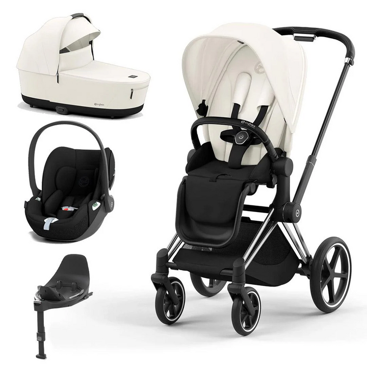 CYBEX Priam Cloud T Travel System - Off White