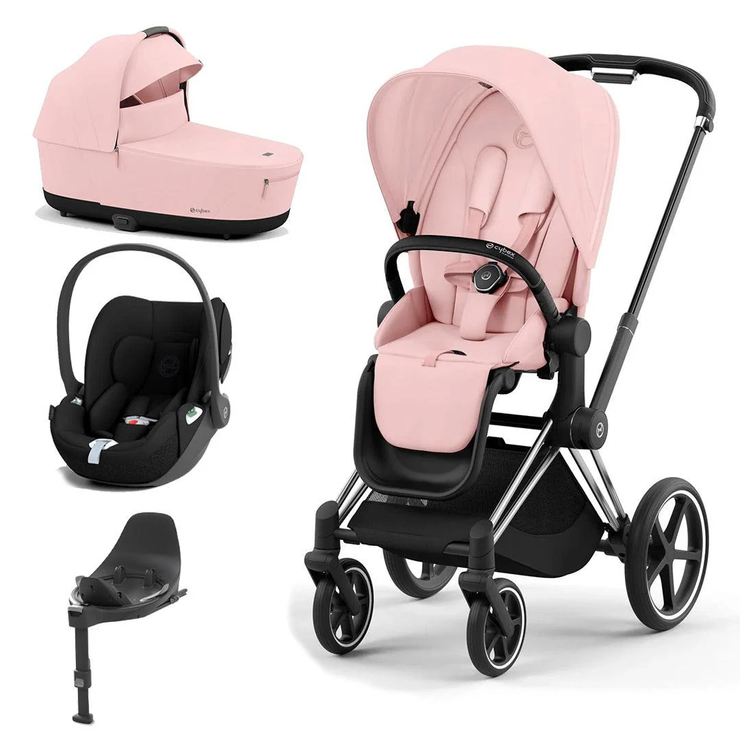 CYBEX Priam Cloud T Travel System - Peach Pink