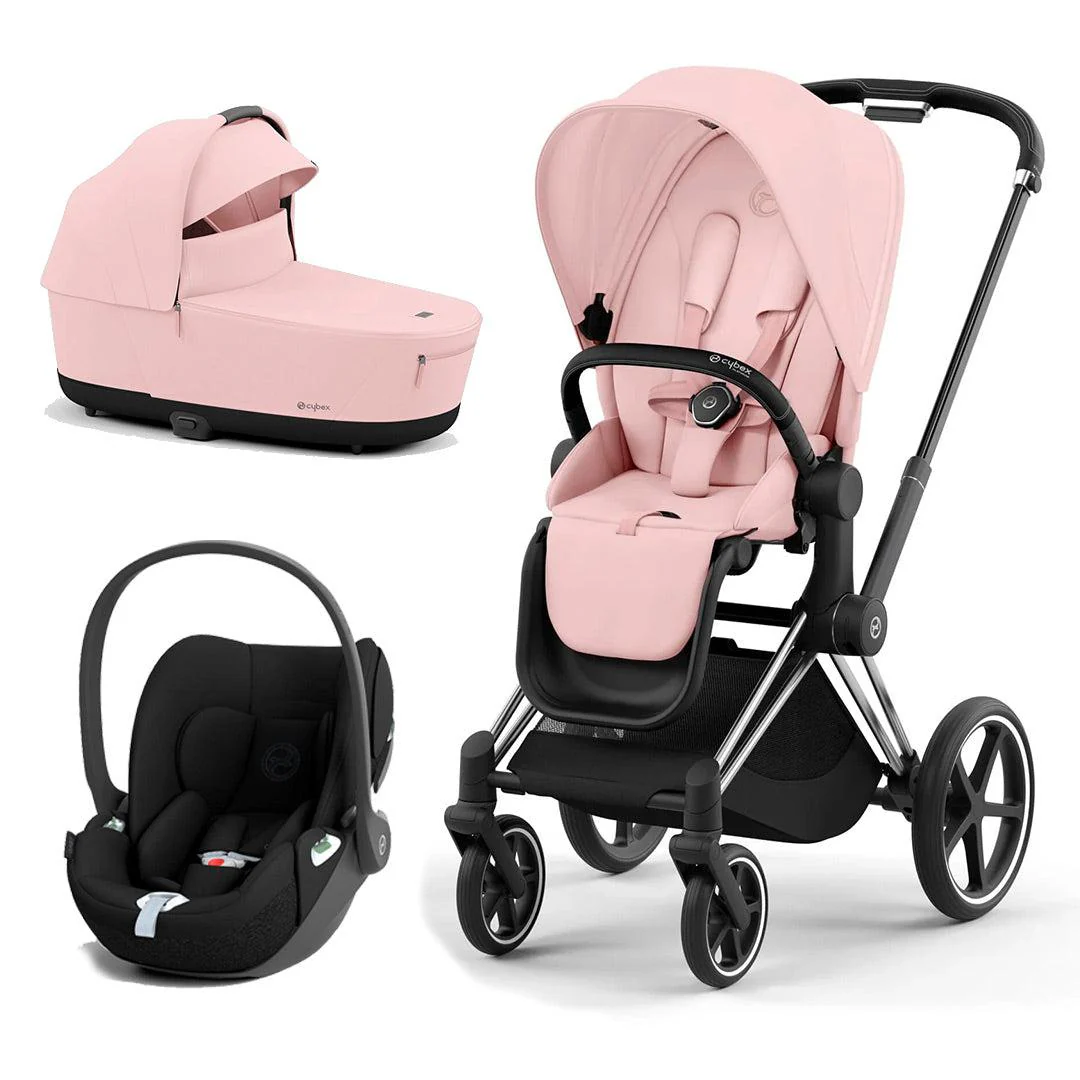 CYBEX Priam Cloud T Travel System - Peach Pink