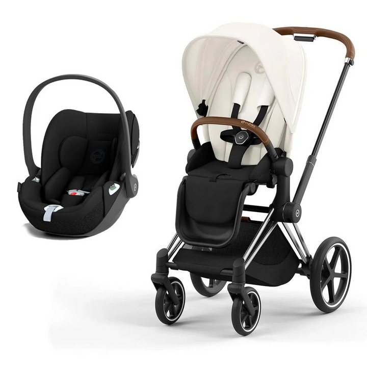 CYBEX Priam Cloud T Travel System - Off White