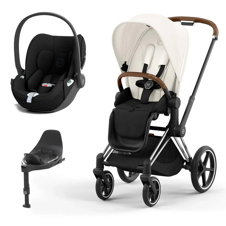 CYBEX Priam Cloud T Travel System - Off White