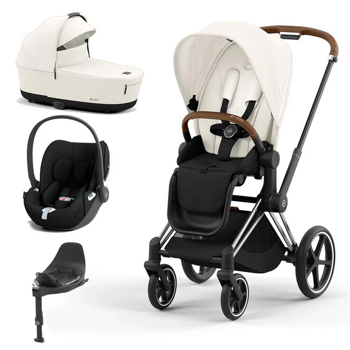 CYBEX Priam Cloud T Travel System - Off White