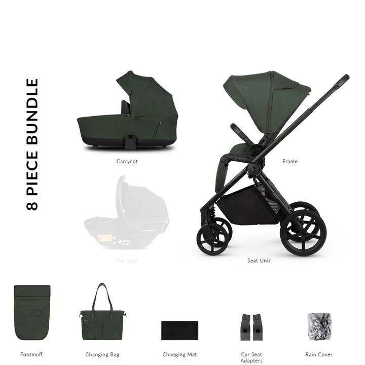 Venicci Claro 8 Piece Pushchair Bundle - Forest