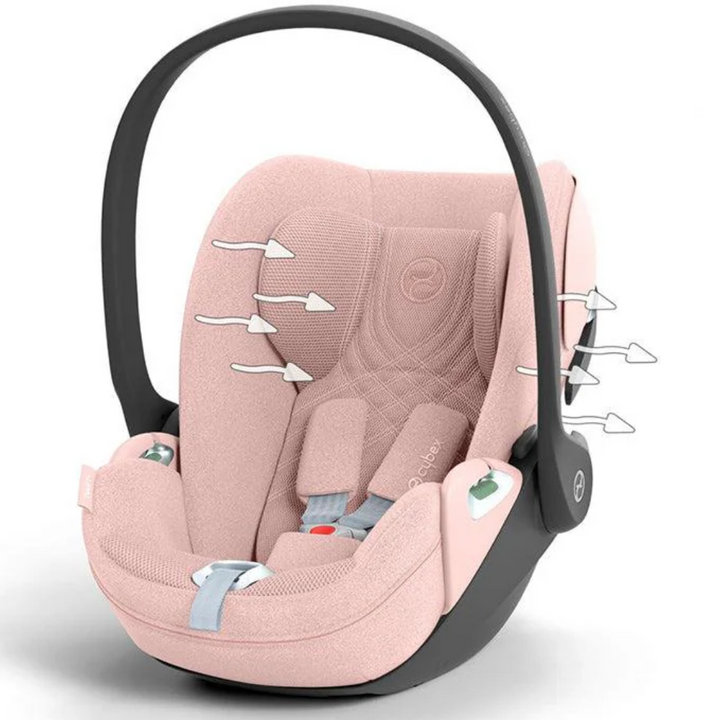 CYBEX Cloud T i-Size Plus Rotating Baby Car Seat - Peach Pink