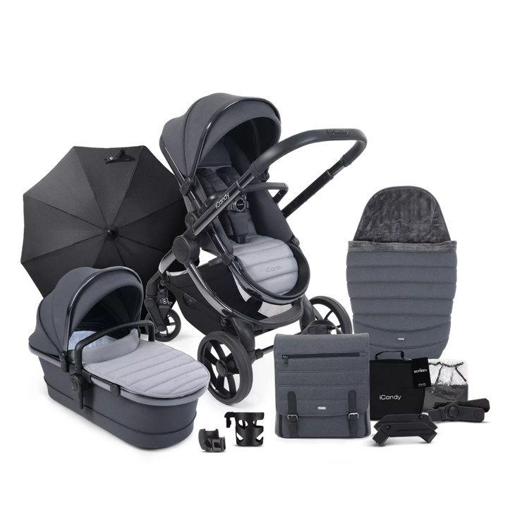 iCandy Peach 7 Pushchair and Carrycot - Complete Bundle - Phantom | Truffle