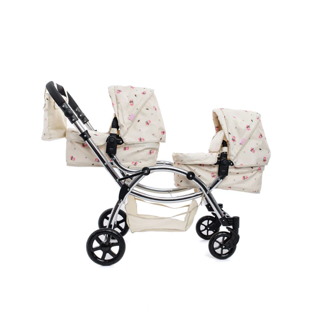 Roma Darcie Twin Dolls Pram - Cream