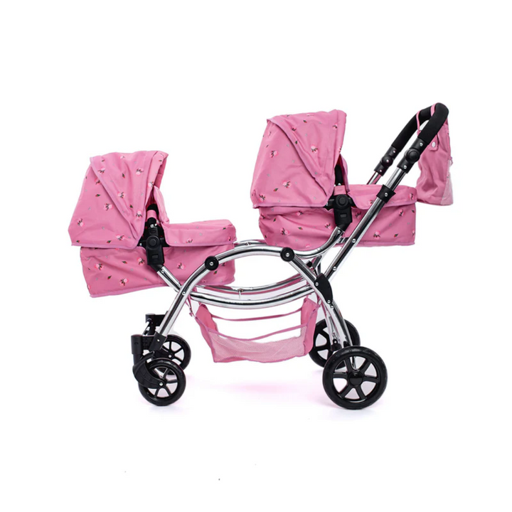 Roma Darcie Twin Dolls Pram - Pink