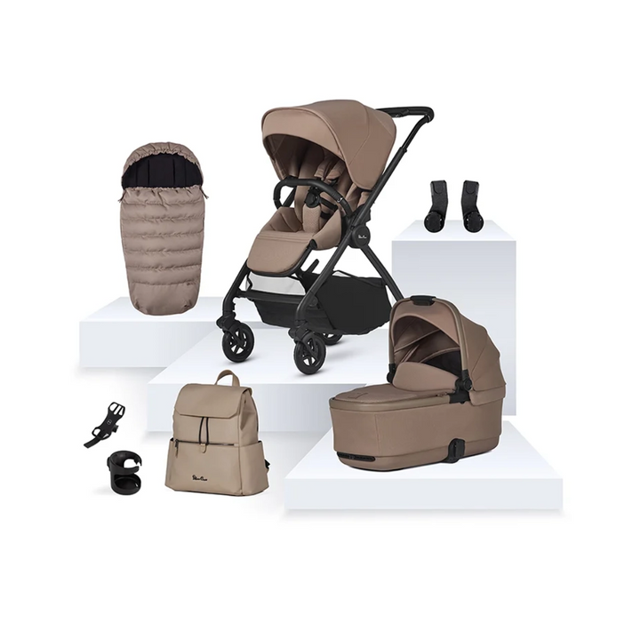 Silver Cross Dune 2 Travel System Accessory Bundle (9 piece) - Mocha