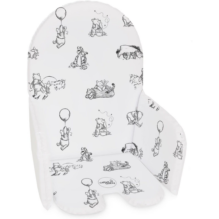 IKEA Antilope Highchair Seat Padded Insert - Black & White Winnie the Pooh