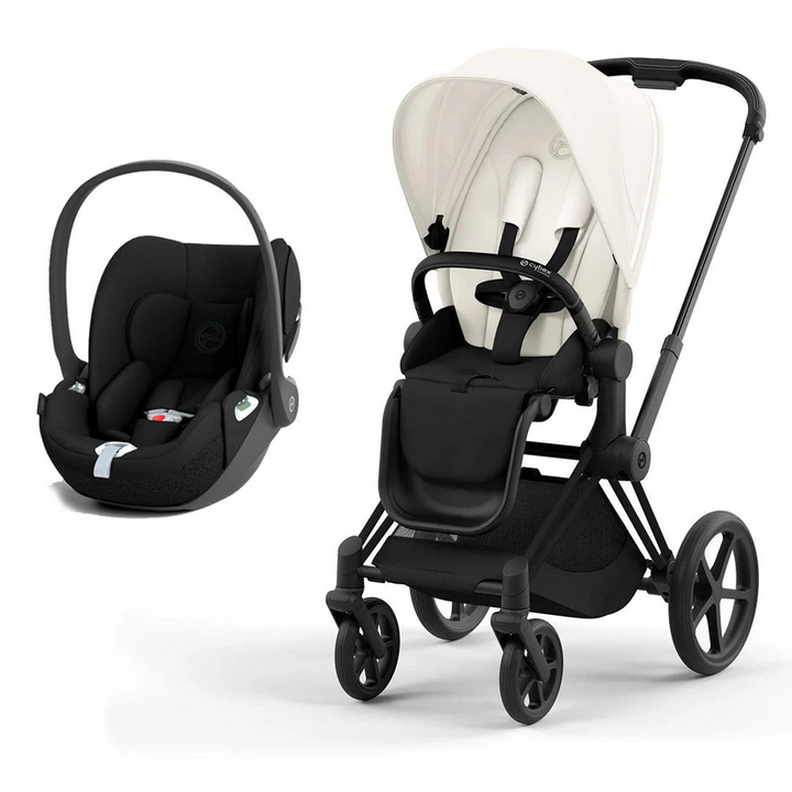 CYBEX Priam Cloud T Travel System - Off White