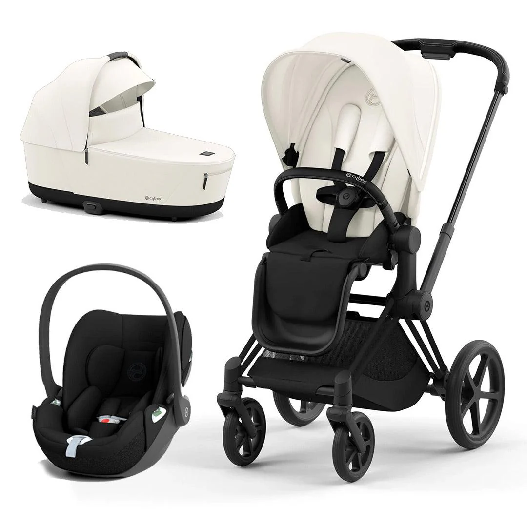 CYBEX Priam Cloud T Travel System - Off White