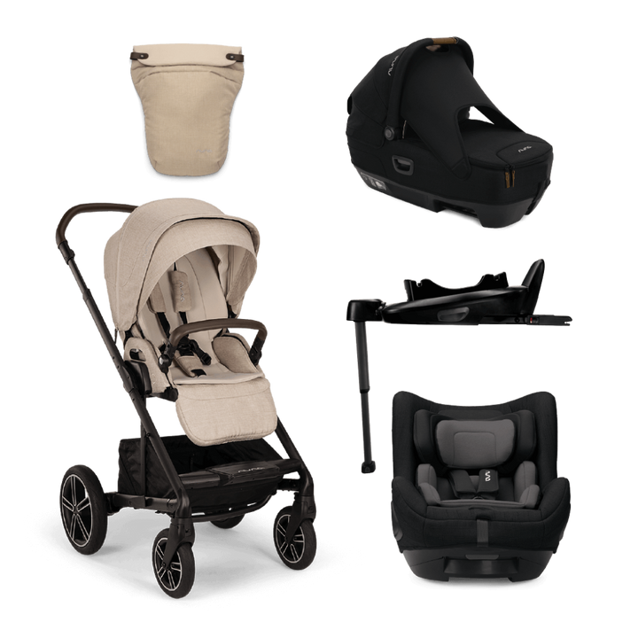 Nuna MIXX Next & CARI Next Generation Travel System Bundle - Biscotti