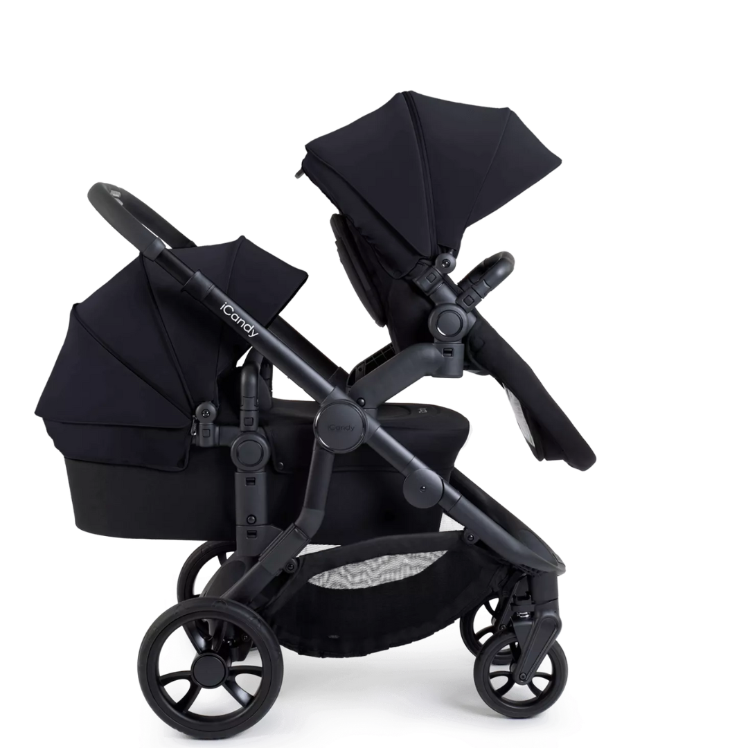 iCandy Orange 4 Travel System & Car Seat Bundle - Jet | Black Edition