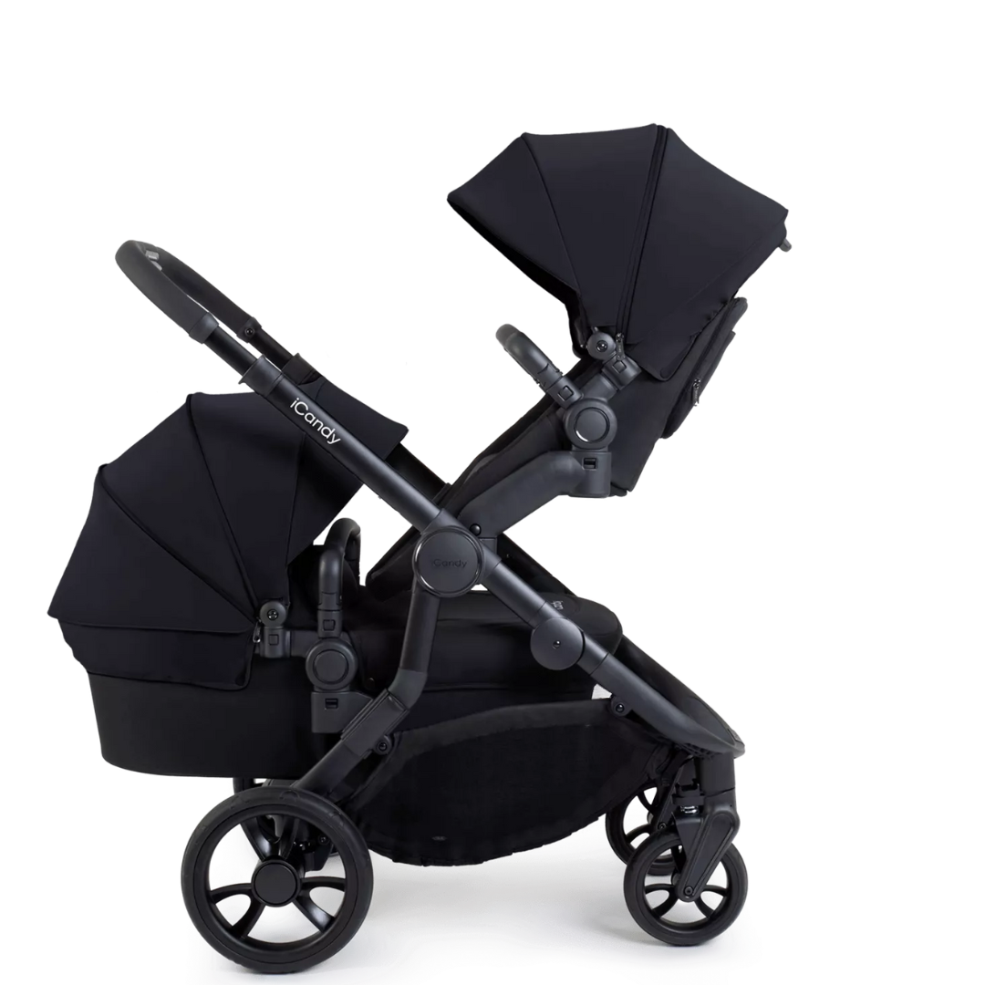 iCandy Orange 4 Travel System & Car Seat Bundle - Jet | Black Edition