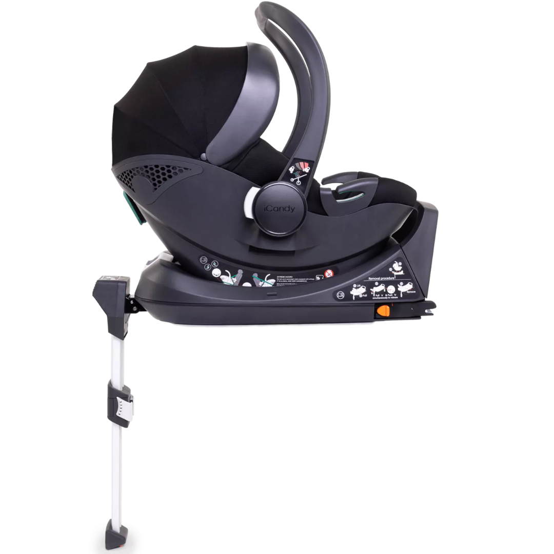 iCandy Orange 4 Travel System & Car Seat Bundle - Jet | Black Edition