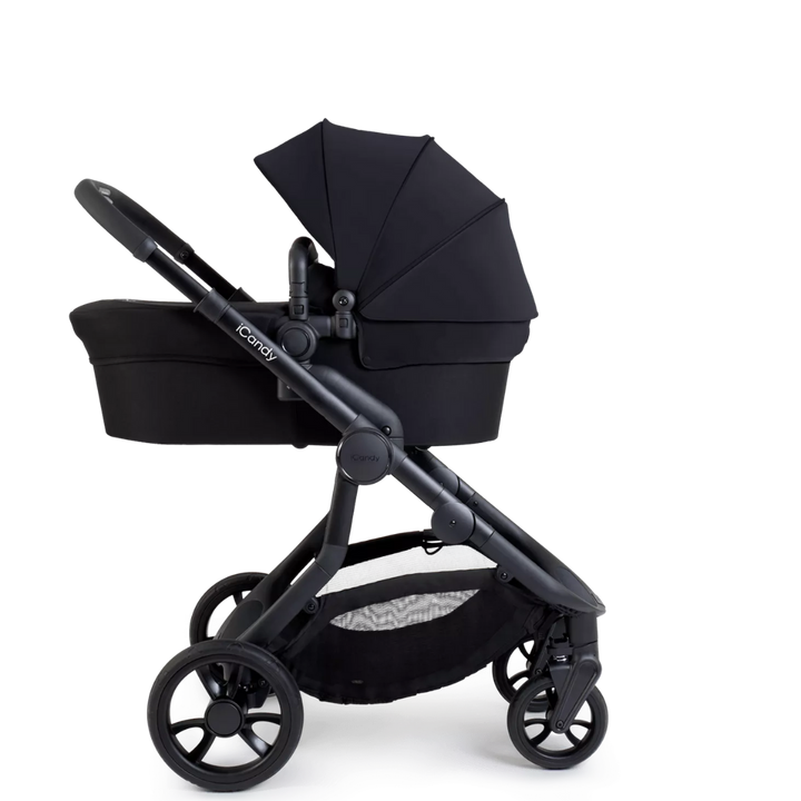 iCandy Orange 4 Travel System & Car Seat Bundle - Jet | Black Edition