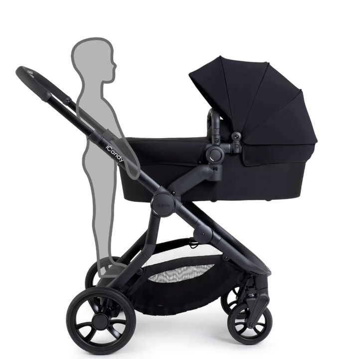 iCandy Orange 4 Travel System & Car Seat Bundle - Jet | Black Edition