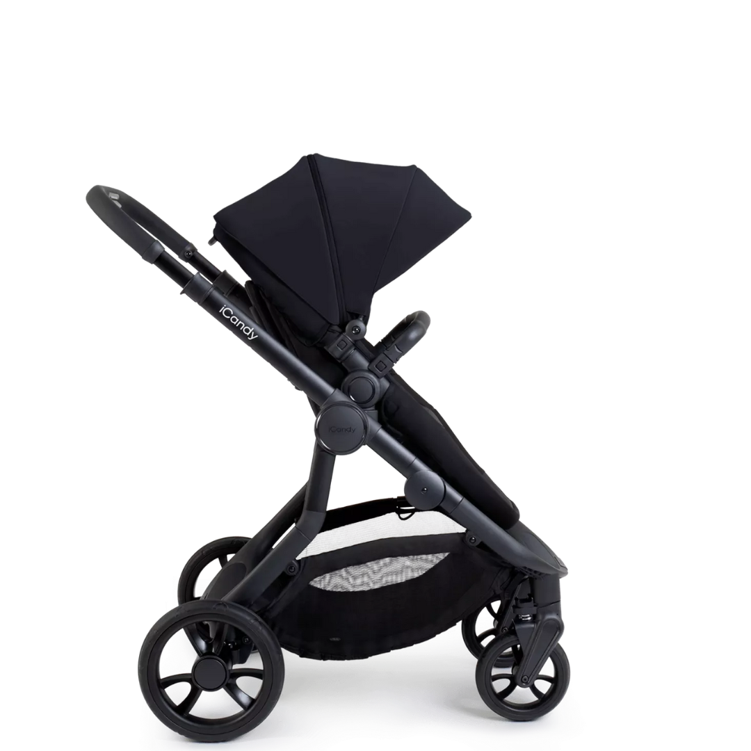 iCandy Orange 4 Travel System & Car Seat Bundle - Jet | Black Edition