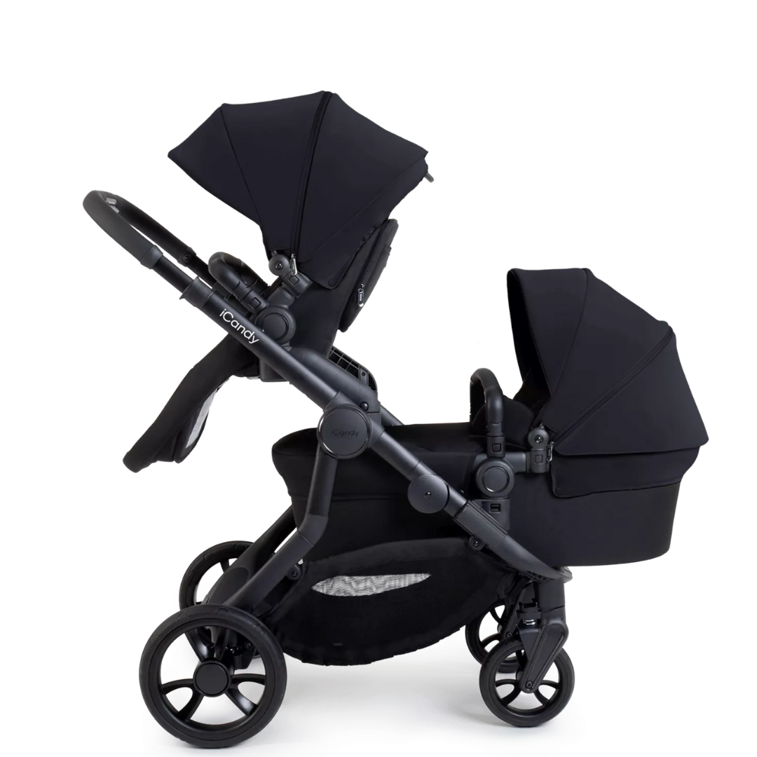 iCandy Orange 4 Travel System & Car Seat Bundle - Jet | Black Edition