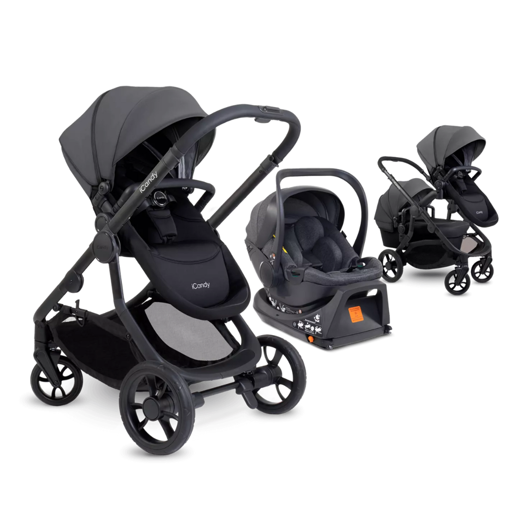 iCandy Orange 4 Travel System & Car Seat Bundle - Jet | Fossil